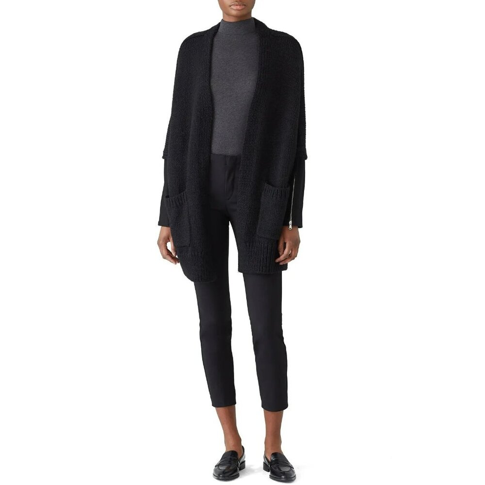226. Kaufmanfranco Knit Open Front Sweater Onyx